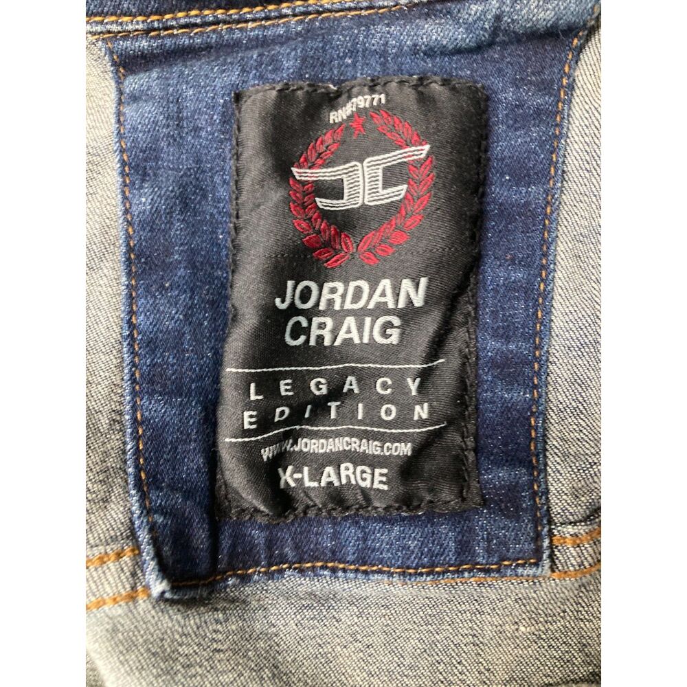 Jordan Craig Legacy Edition Men's X-Large Distressed Denim Jacket Blue Ripped - Picture 5 of 11
